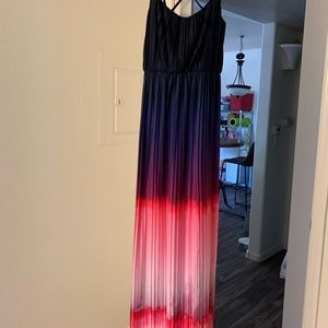 Tie die empire waist maxi dress